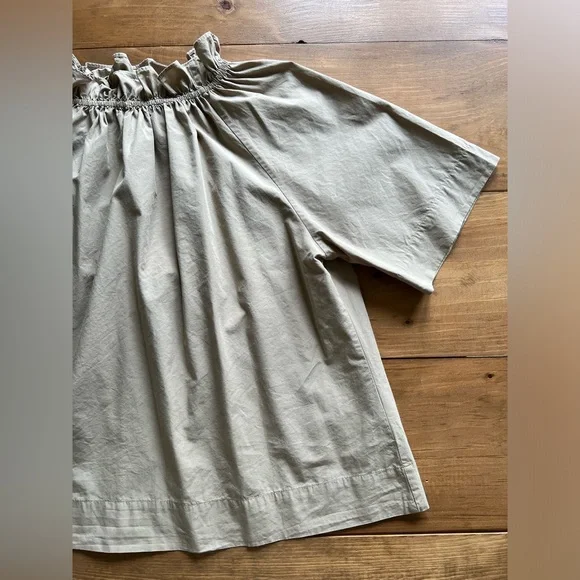 Cotton Ruffle Neck Blouse - Picture 4 of 4